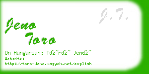 jeno toro business card